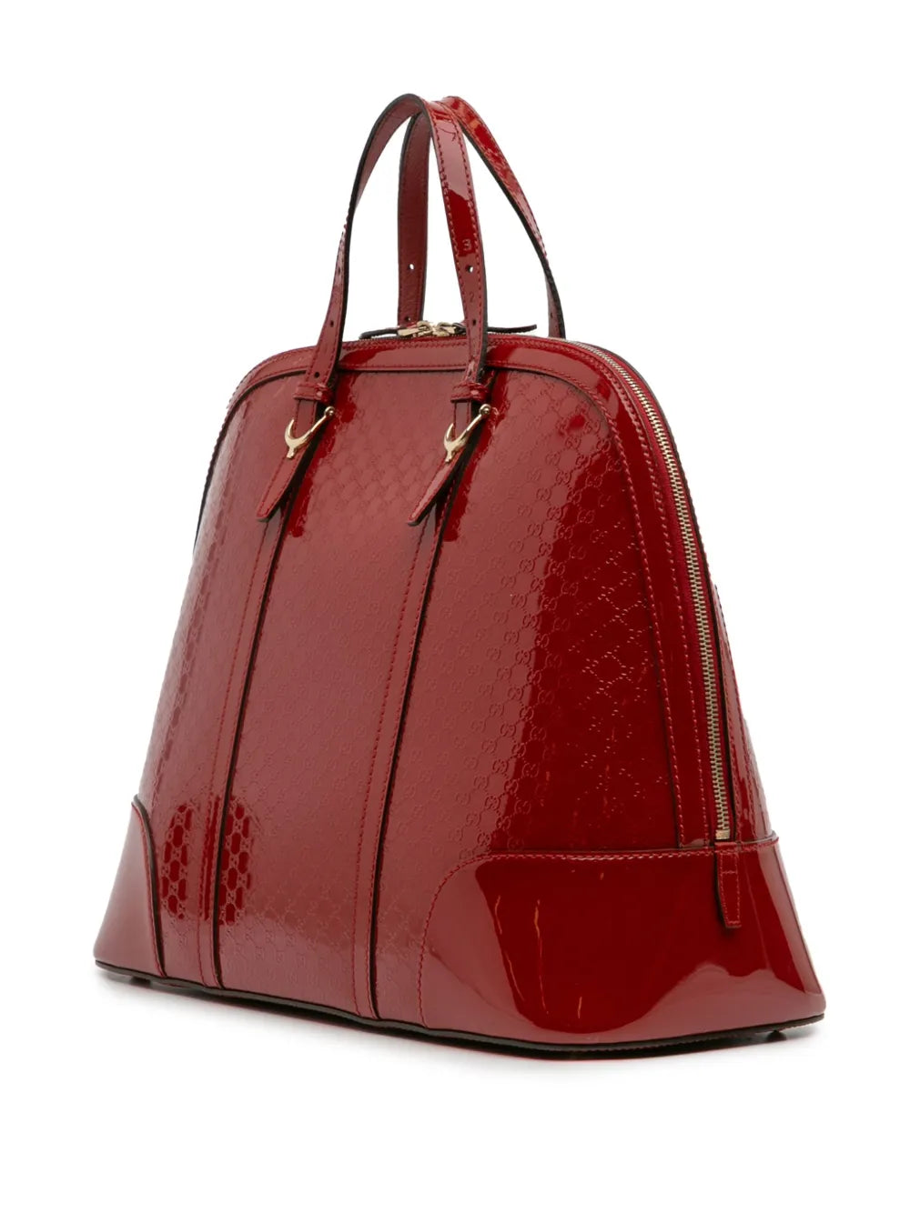 Pre-OwnedGucci Pre-Owned2016-2025 Large Microguccissima Patent Nice Dome Top Handle Bag satchel