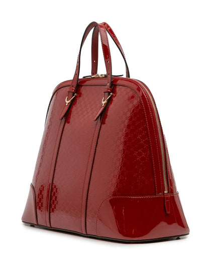 Pre-OwnedGucci Pre-Owned2016-2025 Large Microguccissima Patent Nice Dome Top Handle Bag satchel