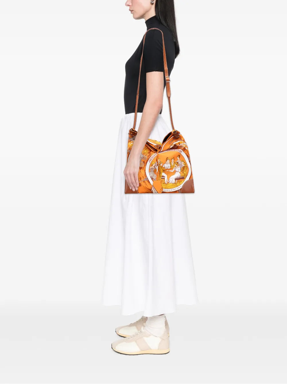 Pre-OwnedHermre-Owned2009 Jeu des Omnibus et Dames Blanches Silky Pop crossbody bag