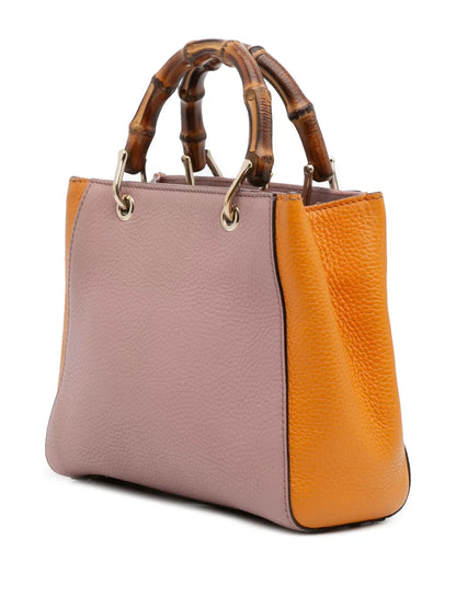 Pre-OwnedGucci Pre-Owned2016-2025 Mini Bicolor Calfskin Bamboo Shopper satchel