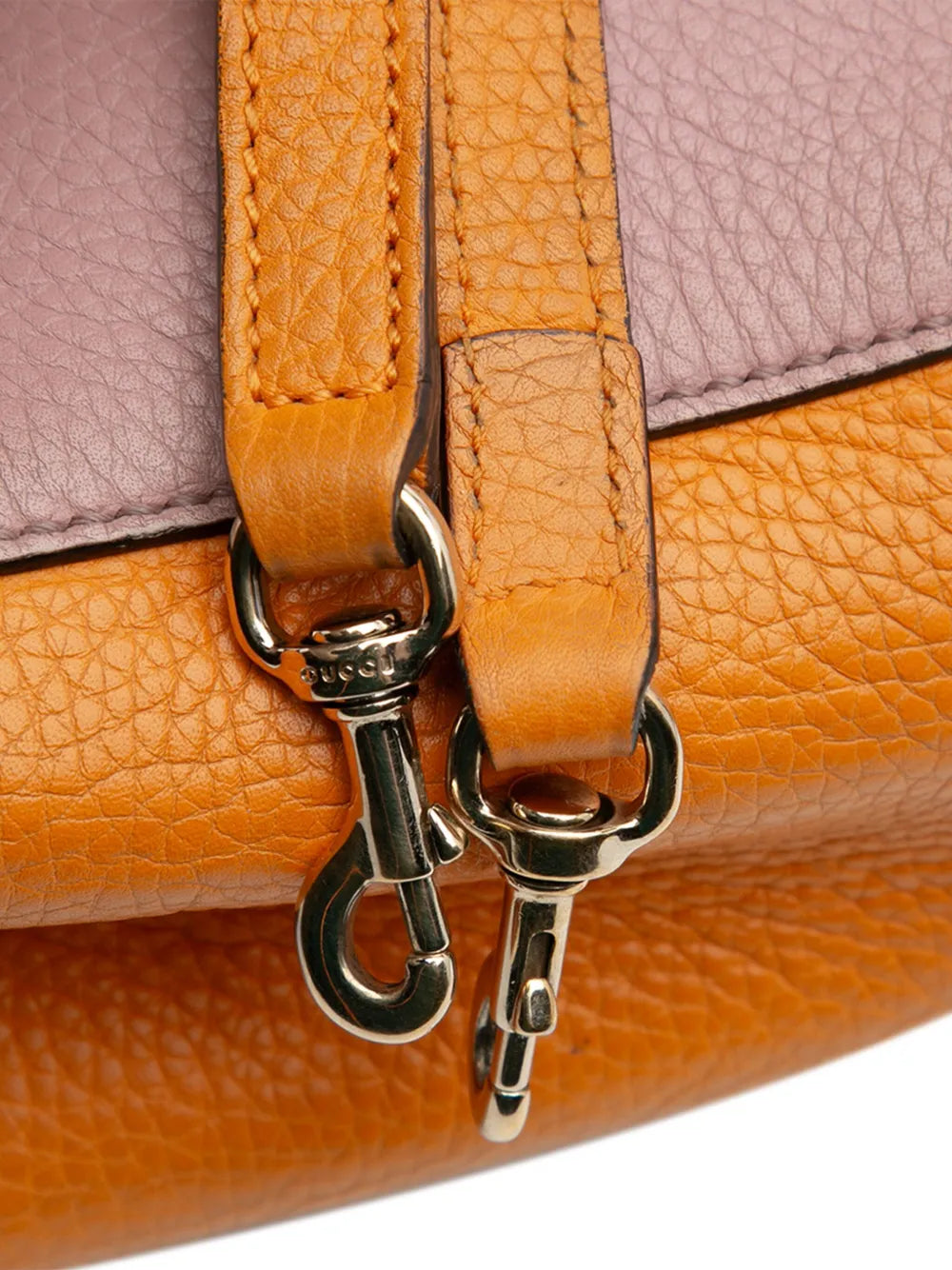 Pre-OwnedGucci Pre-Owned2016-2025 Mini Bicolor Calfskin Bamboo Shopper satchel