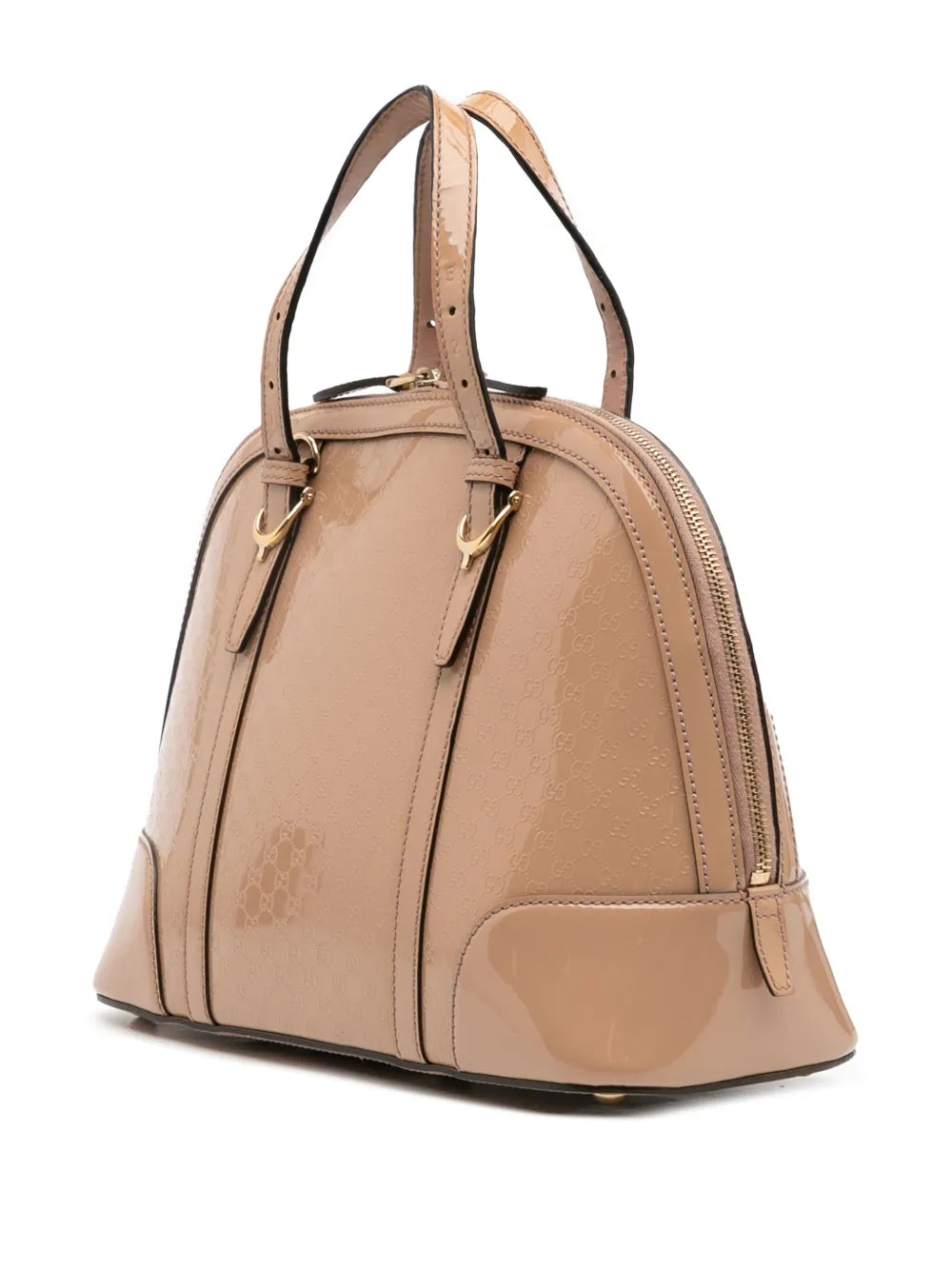 Pre-OwnedGucci Pre-Owned2016-2025 Small Microguccissima Patent Nice satchel
