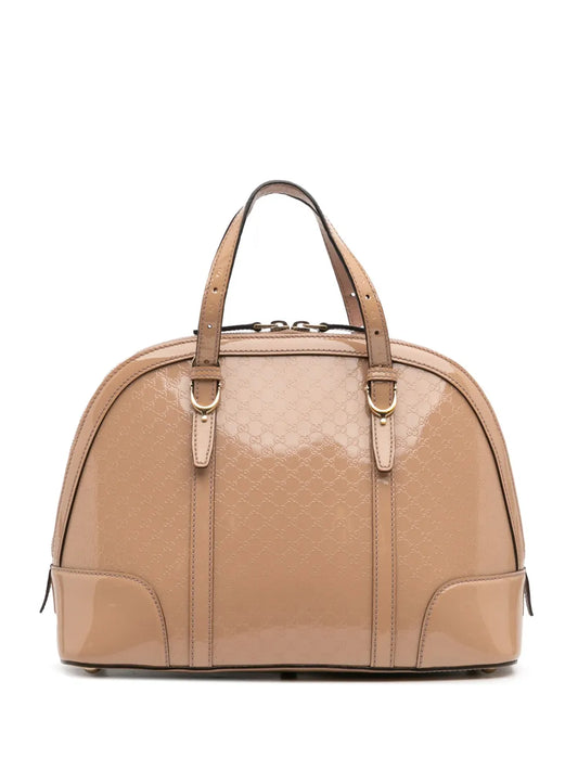 Pre-OwnedGucci Pre-Owned2016-2025 Small Microguccissima Patent Nice satchel