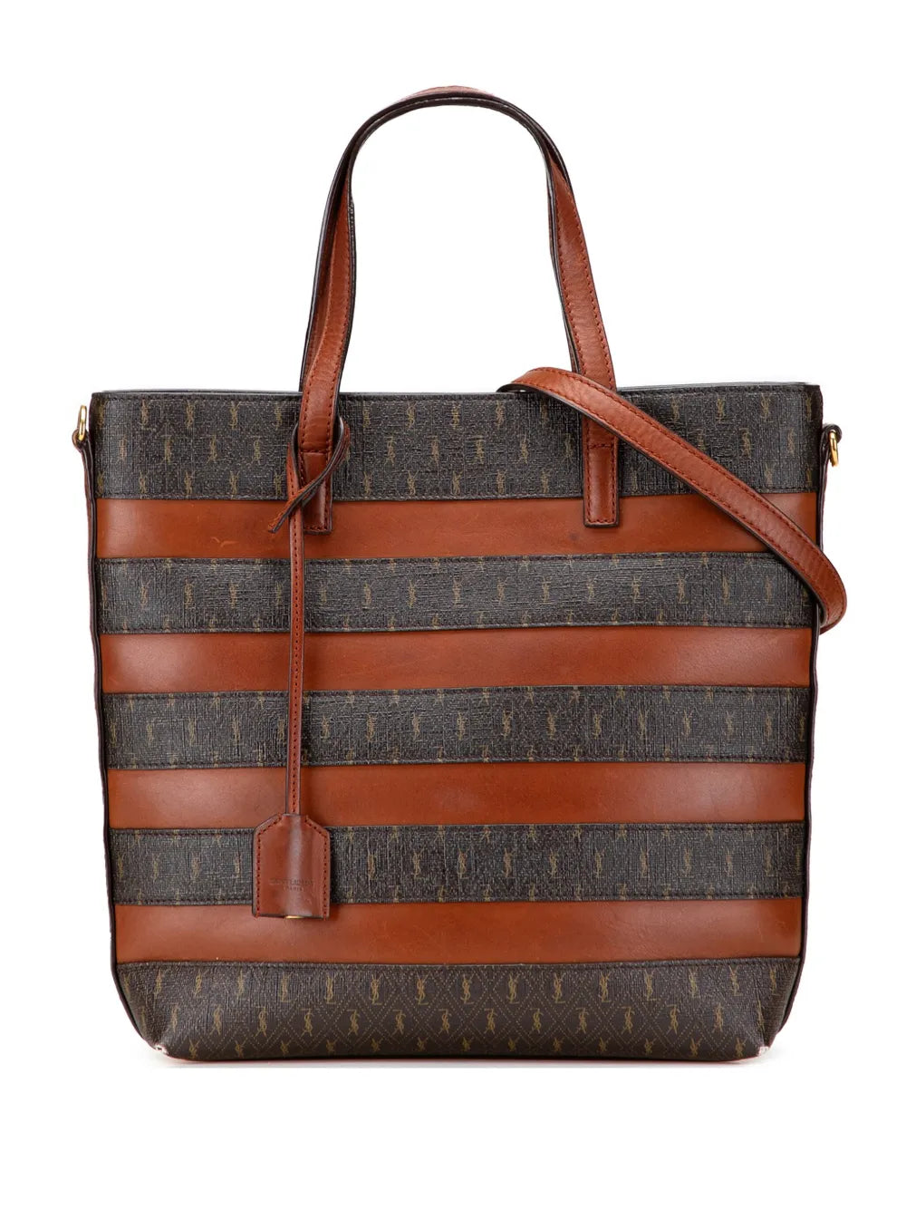 Pre-OwnedSaint Laurent Pre-Owned2021 Le Monogramme Coated Canvas and Leather Shopper Tote satchel