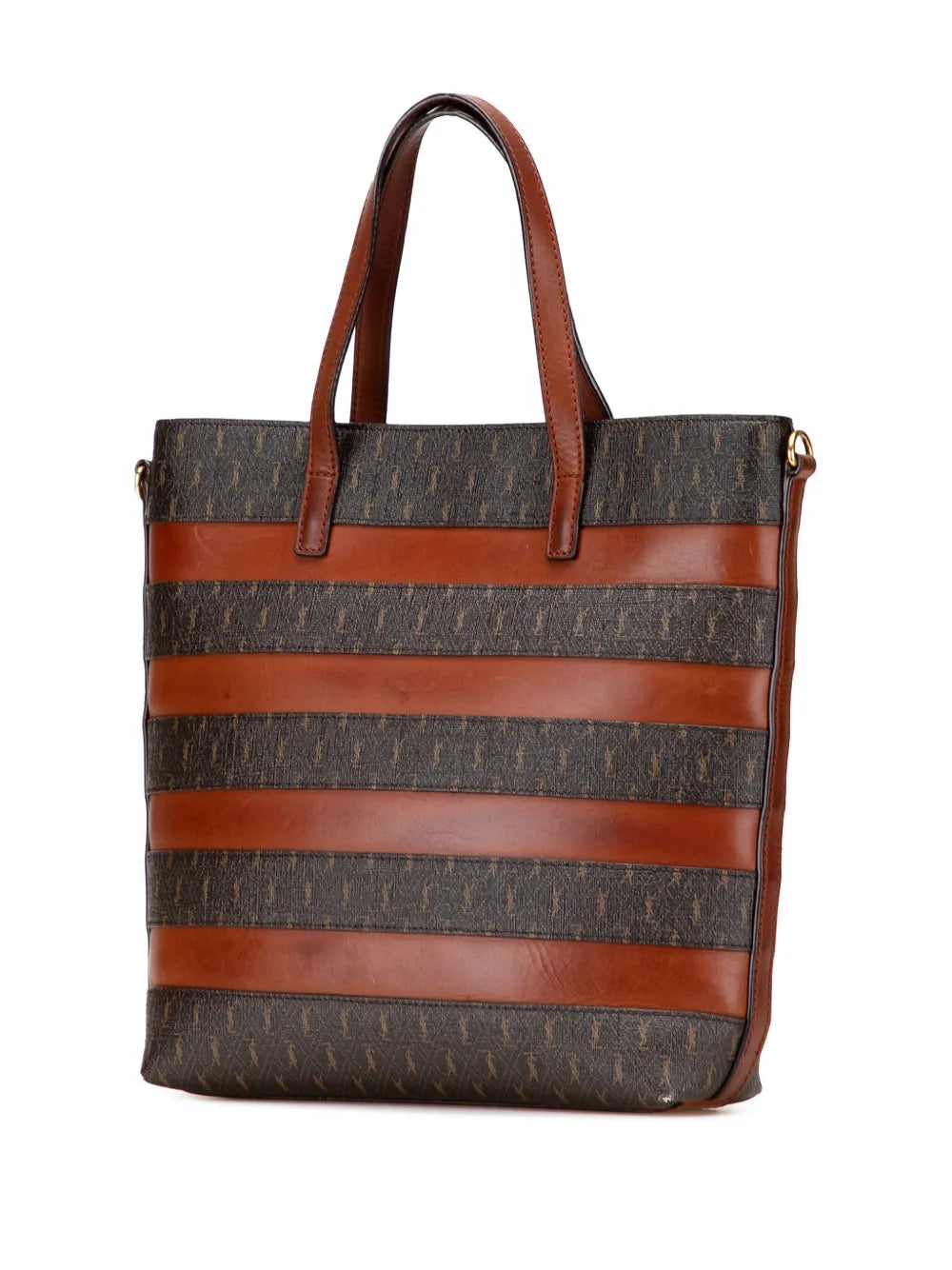 Pre-OwnedSaint Laurent Pre-Owned2021 Le Monogramme Coated Canvas and Leather Shopper Tote satchel
