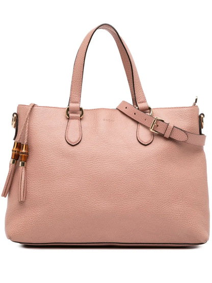 Pre-OwnedGucci Pre-Owned2016-2025 Leather Bamboo Tassel satchel