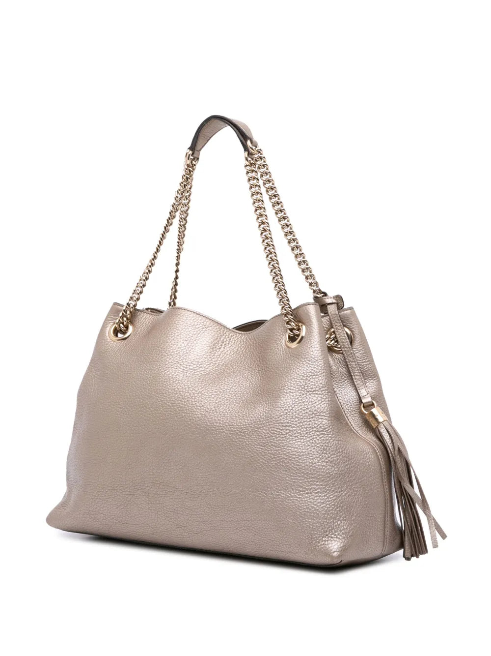 Pre-OwnedGucci Pre-Owned2016-2025 Medium Metallic Leather Soho Chain tote bag