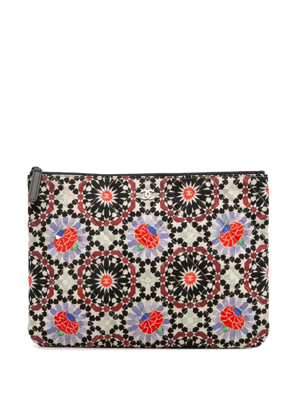 Pre-OwnedCHANEL Pre-Owned2014-2015 Paris Dubai Medium Printed Canvas Cosmetic Case clutch bag