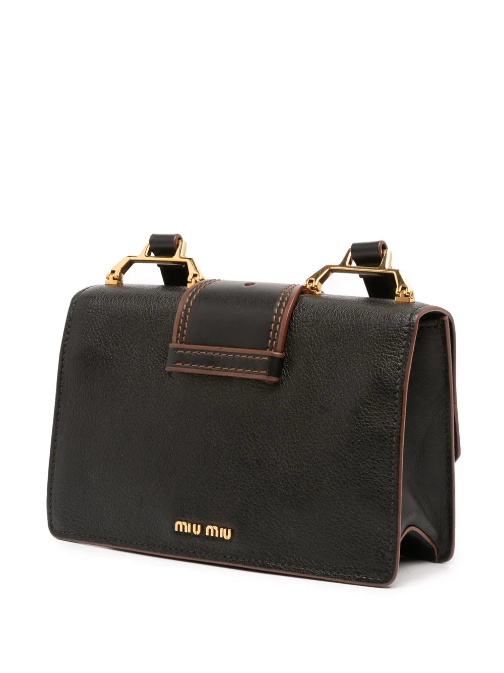 Pre-OwnedMiu Miu Pre-Owned2010-2025 Goatskin Madras Soft Calf Crystal Embellished crossbody bag