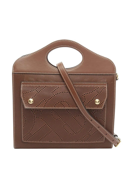 Pre-OwnedBurberry Pre-Owned2000-2017 Mini Perforated Leather Pocket Tote satchel