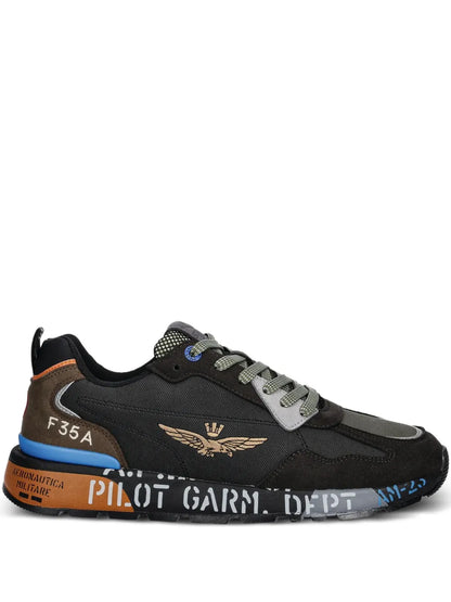 Aeronautica Militare Lettering-Print Sneakers