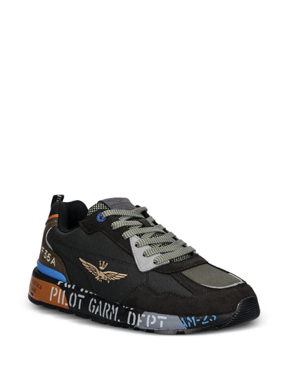 Aeronautica Militare Lettering-Print Sneakers