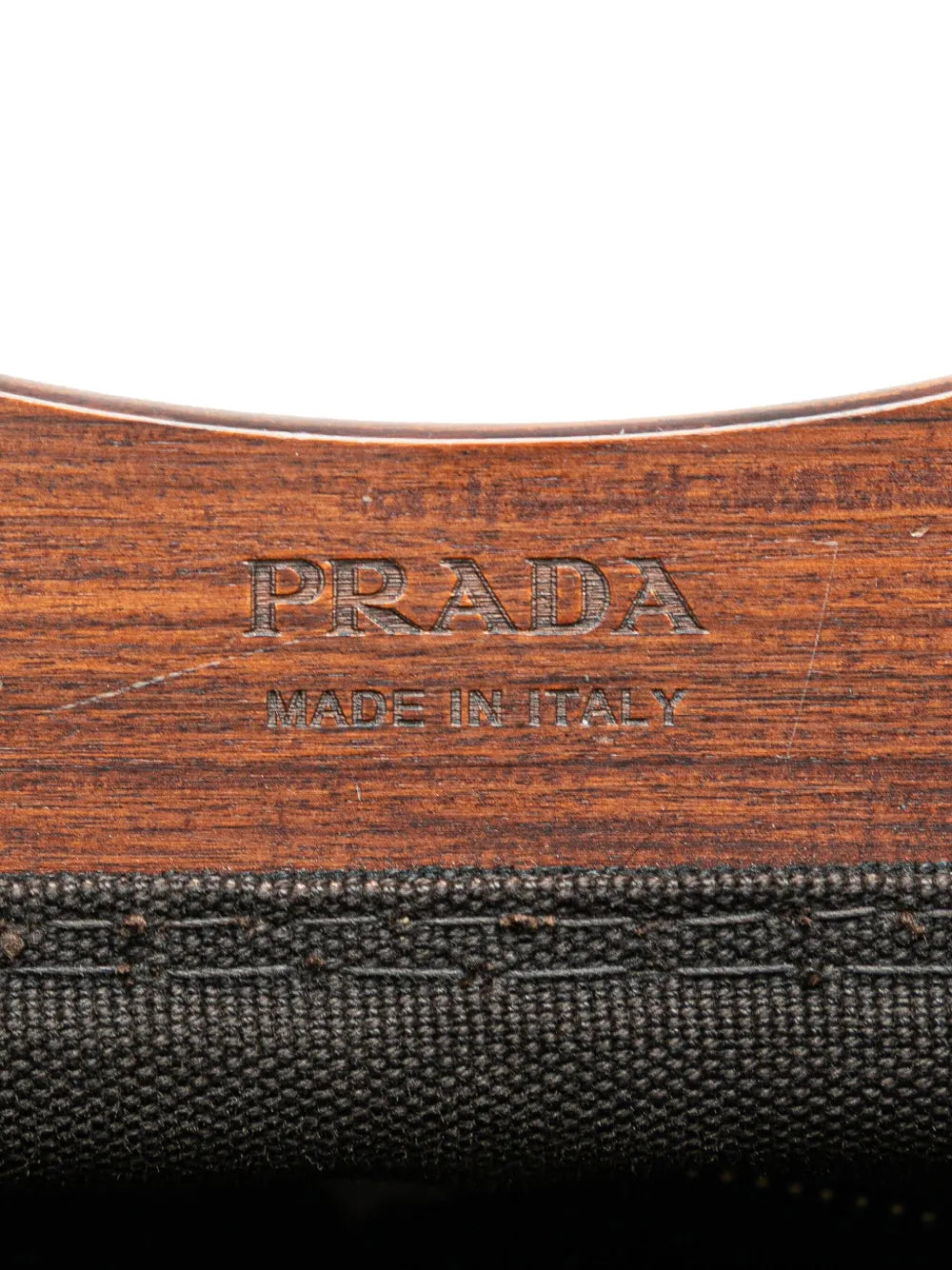 Pre-OwnedPrada Pre-Owned2010-2025 Canvas Wood Handle Canapa Logo satchel