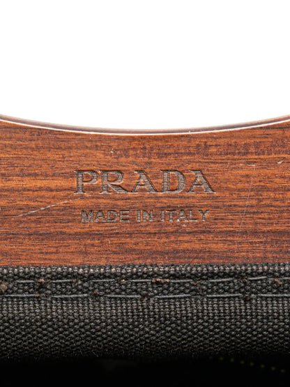 Pre-OwnedPrada Pre-Owned2010-2025 Canvas Wood Handle Canapa Logo satchel