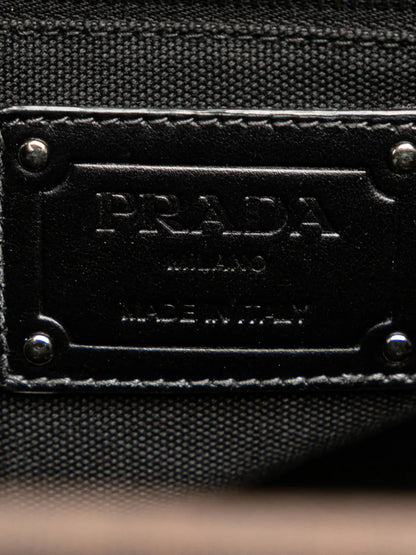 Pre-OwnedPrada Pre-Owned2010-2025 Canvas Wood Handle Canapa Logo satchel
