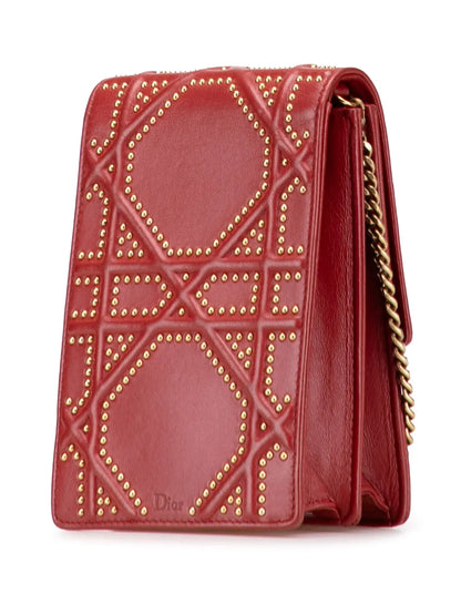 Pre-OwnedChristian Dior Pre-Owned2017 Studded Lambskin Vertical Diorama crossbody bag