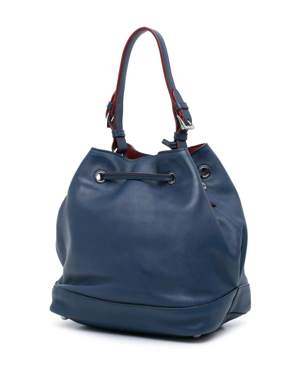Pre-OwnedPrada Pre-Owned2013-2025 Soft Calf Tassel Convertible Drawstring Bucket Bag satchel