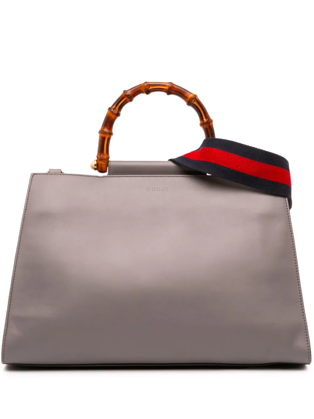 Pre-OwnedGucci Pre-Owned2016-2025 Medium Leather Bamboo Nymphaea satchel