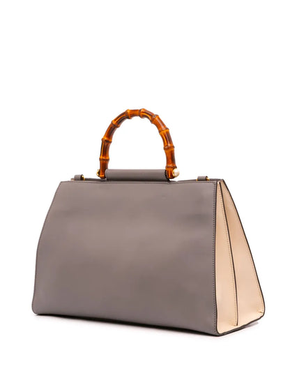 Pre-OwnedGucci Pre-Owned2016-2025 Medium Leather Bamboo Nymphaea satchel