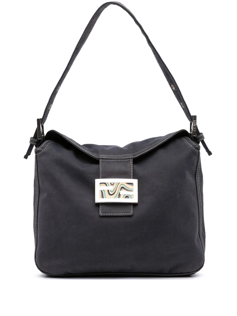 Pre-OwnedFendi Pre-Owned20th Century Canvas FF Marble Double Flap shoulder bag