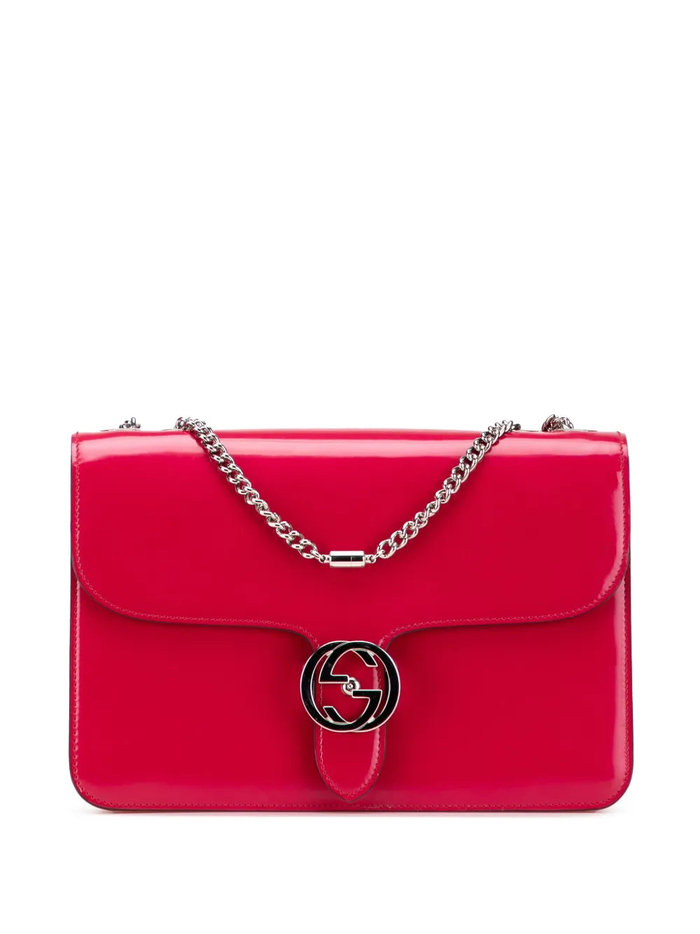 Pre-OwnedGucci Pre-Owned2000-2015 Medium Patent Dollar Interlocking G crossbody bag