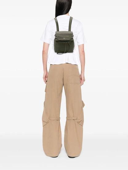 Pre-OwnedValentino Garavani Pre-Owned2018-2025 Grained Calfskin Rockstud Flap backpack