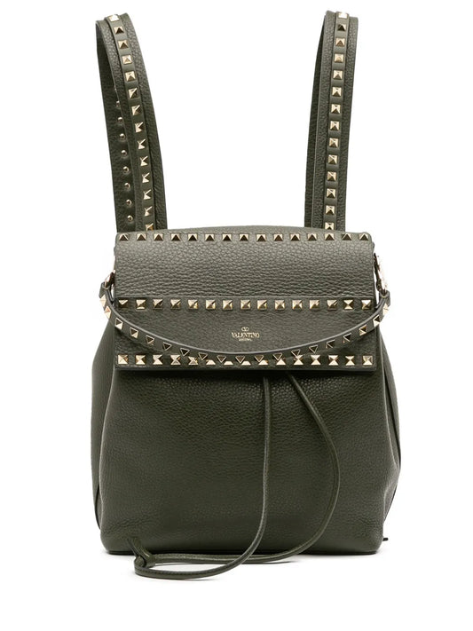 Pre-OwnedValentino Garavani Pre-Owned2018-2025 Grained Calfskin Rockstud Flap backpack