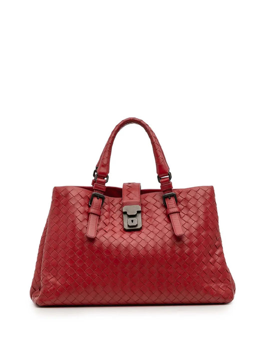 Pre-OwnedBottega Veneta Pre-Owned2013-2025 Small Nappa Intrecciato Roma satchel