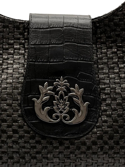IslaMoon woven embossed shoulder bag floriamart.shop