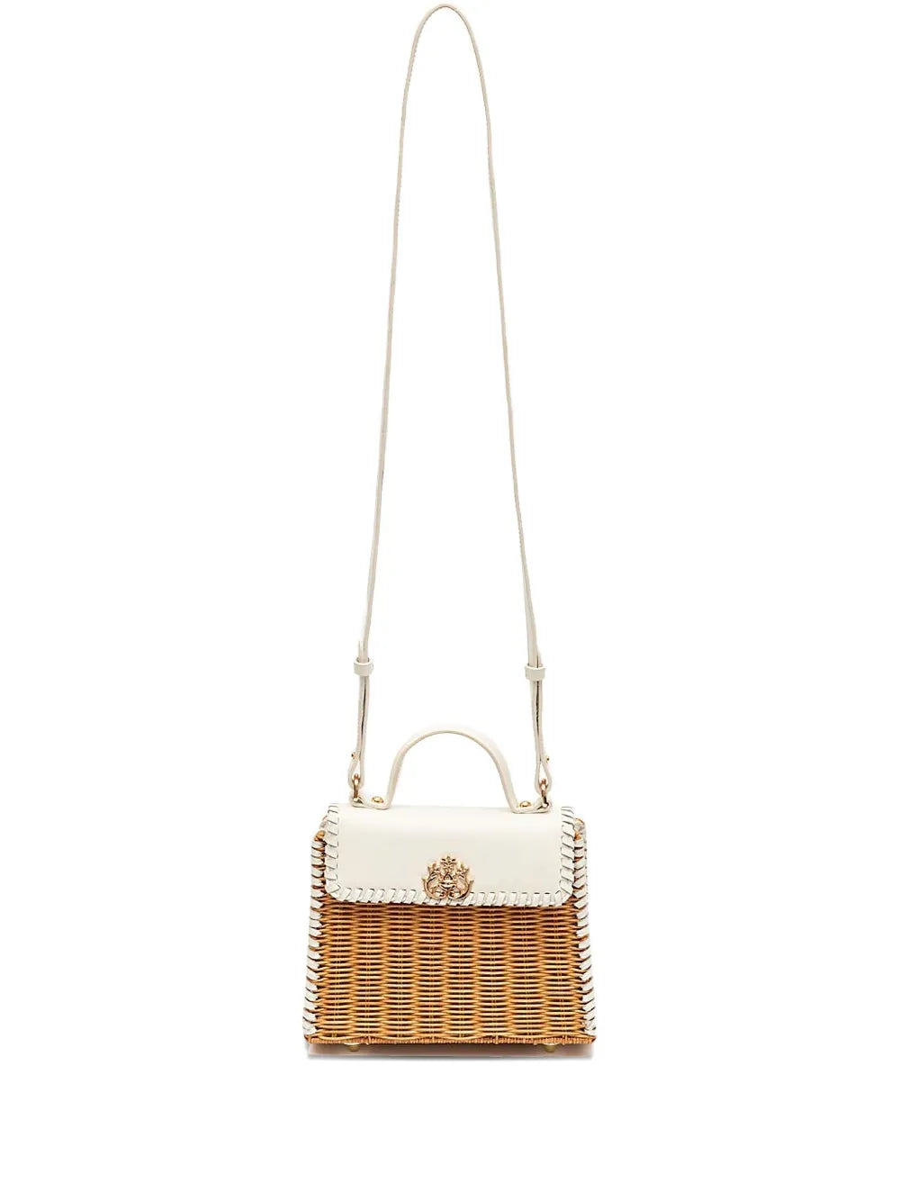 IslaSelene top handle woven shoulder bag