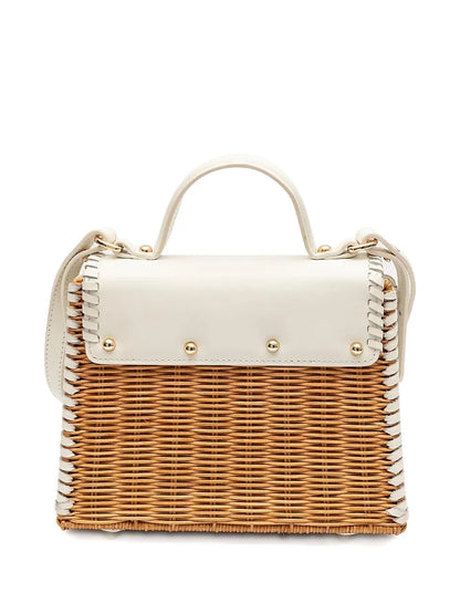 IslaSelene top handle woven shoulder bag