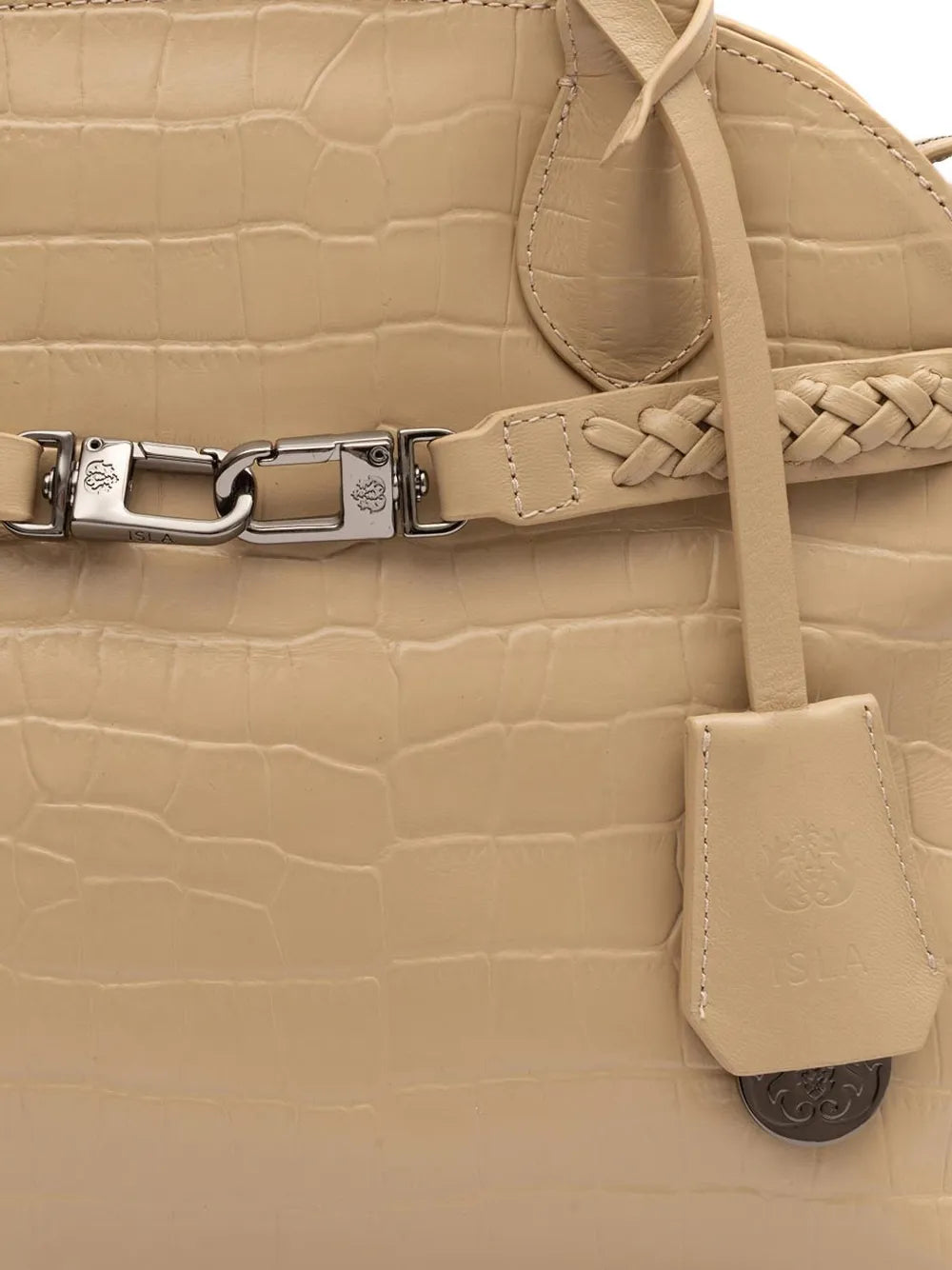 Islacroc-embossed braided shoulder bag floriamart.shop