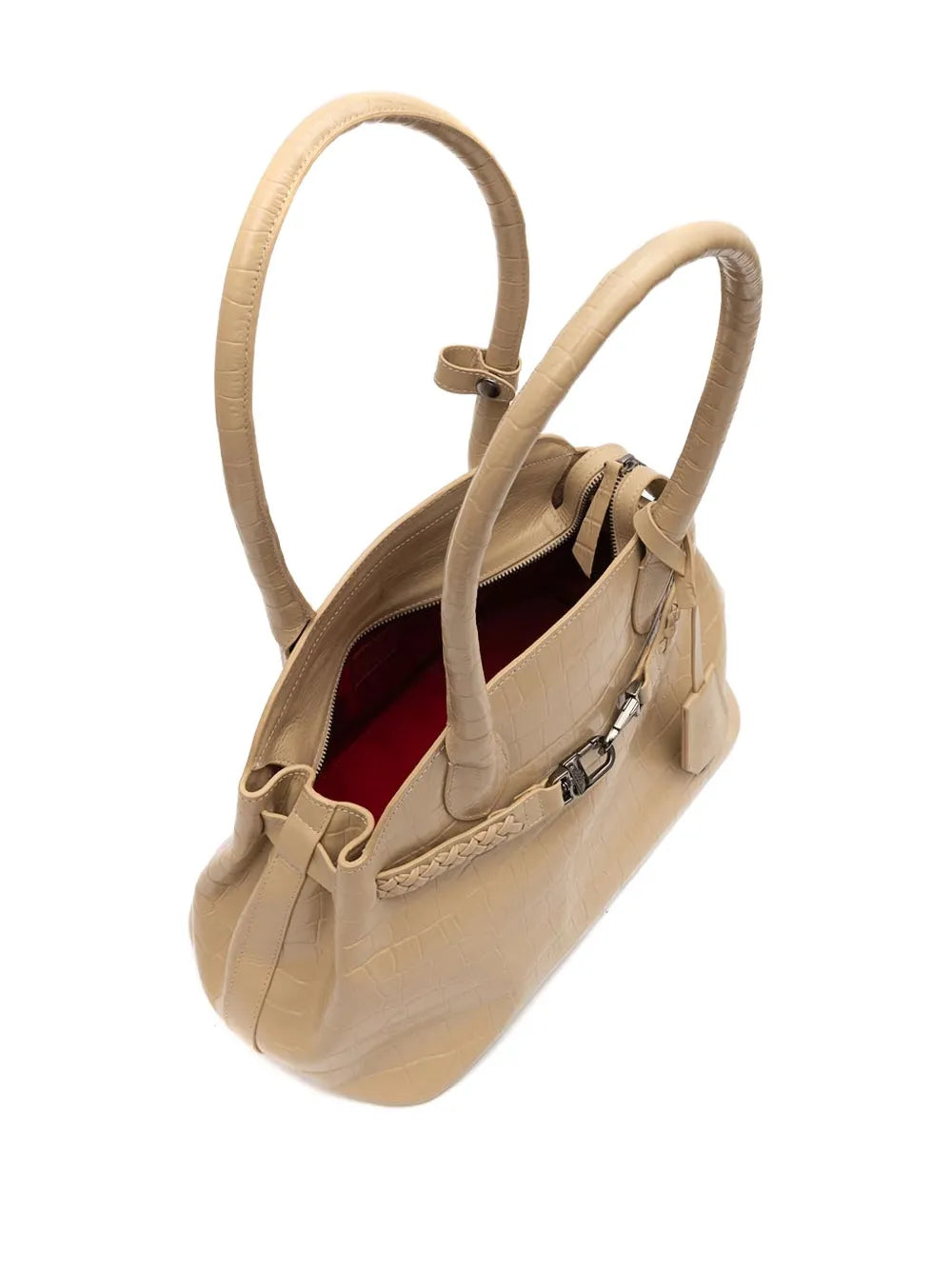 Islacroc-embossed braided shoulder bag floriamart.shop