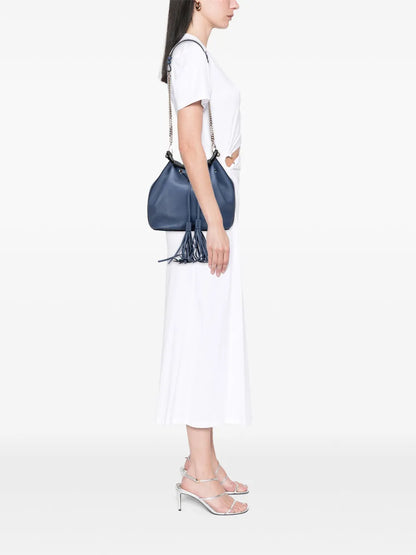 Pre-OwnedGucci Pre-Owned2000-2015 Leather Miss Bamboo Tassel bucket bag