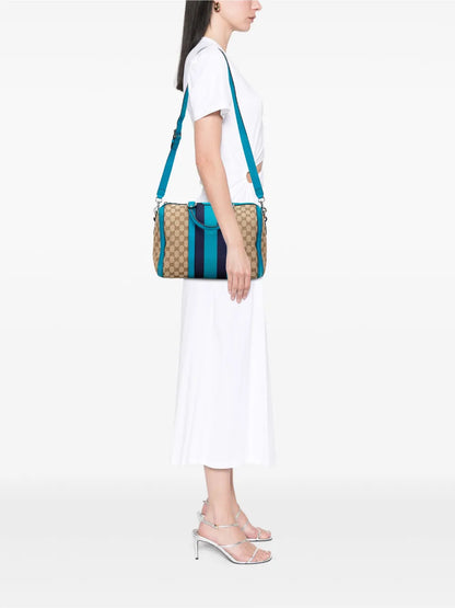 Pre-OwnedGucci Pre-Owned2000-2015 Medium GG Canvas Web Joy Boston Bag satchel