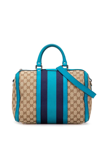 Pre-OwnedGucci Pre-Owned2000-2015 Medium GG Canvas Web Joy Boston Bag satchel
