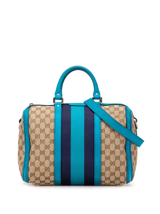 Pre-OwnedGucci Pre-Owned2000-2015 Medium GG Canvas Web Joy Boston Bag satchel