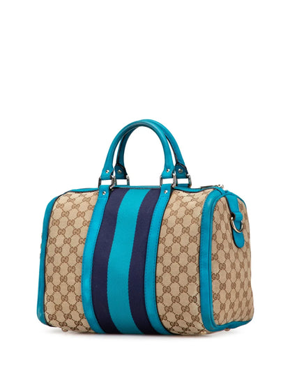 Pre-OwnedGucci Pre-Owned2000-2015 Medium GG Canvas Web Joy Boston Bag satchel