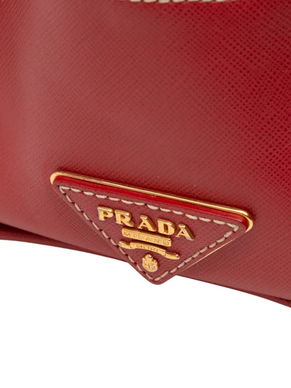 Pre-OwnedPrada Pre-Owned2000-2025 Saffiano Trimmed Canvas Canapa Logo satchel