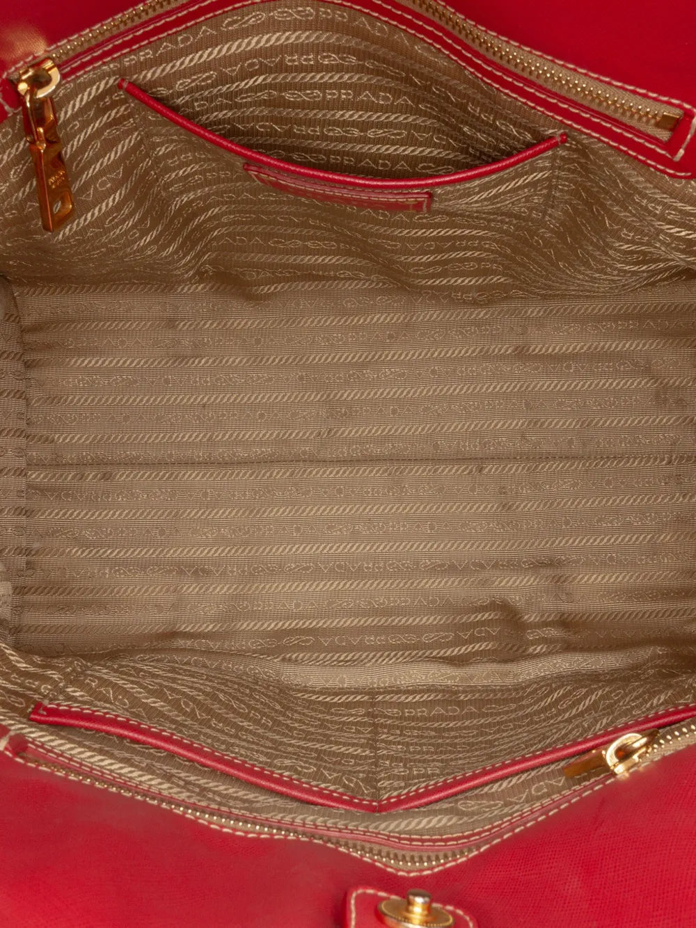 Pre-OwnedPrada Pre-Owned2000-2025 Saffiano Trimmed Canvas Canapa Logo satchel
