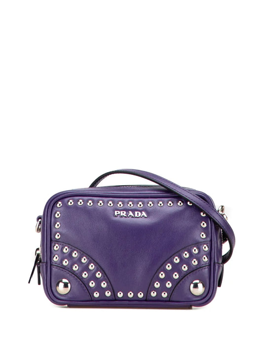 Pre-OwnedPrada Pre-Owned2013-2024 Mini Leather Studded Camera Bag crossbody bag