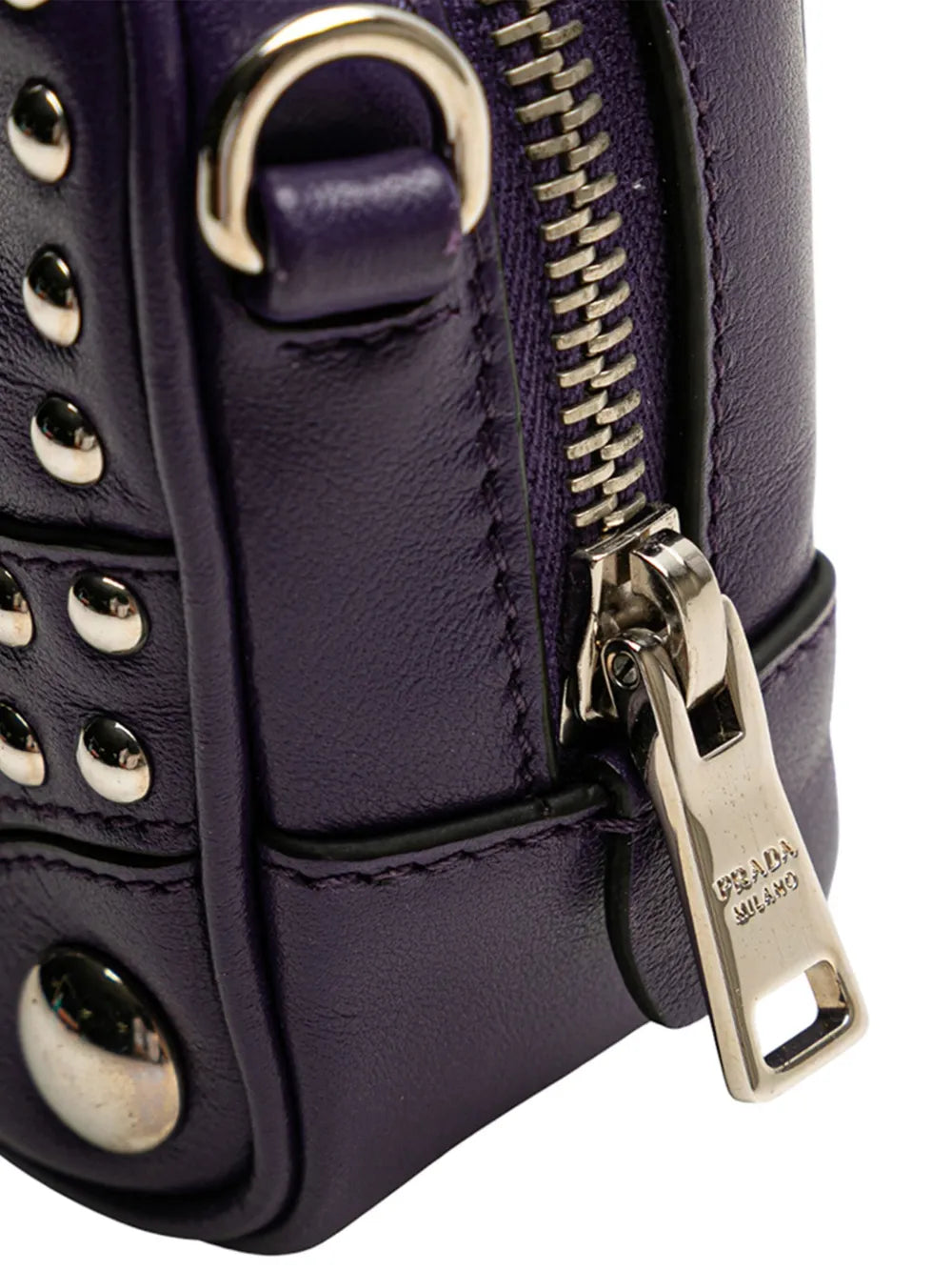 Pre-OwnedPrada Pre-Owned2013-2024 Mini Leather Studded Camera Bag crossbody bag