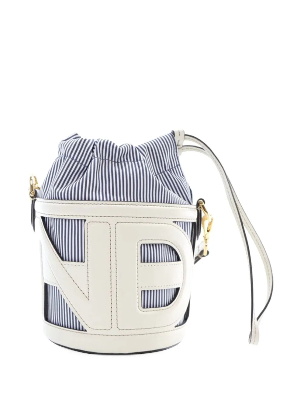 Pre-OwnedFendi Pre-Owned2010-2025 Mini Nylon Vitello King Logo Step Out Bag bucket bag