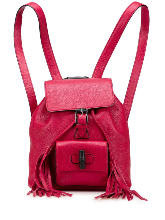 Pre-OwnedGucci Pre-Owned2000-2015 Leather Bamboo Daily backpack