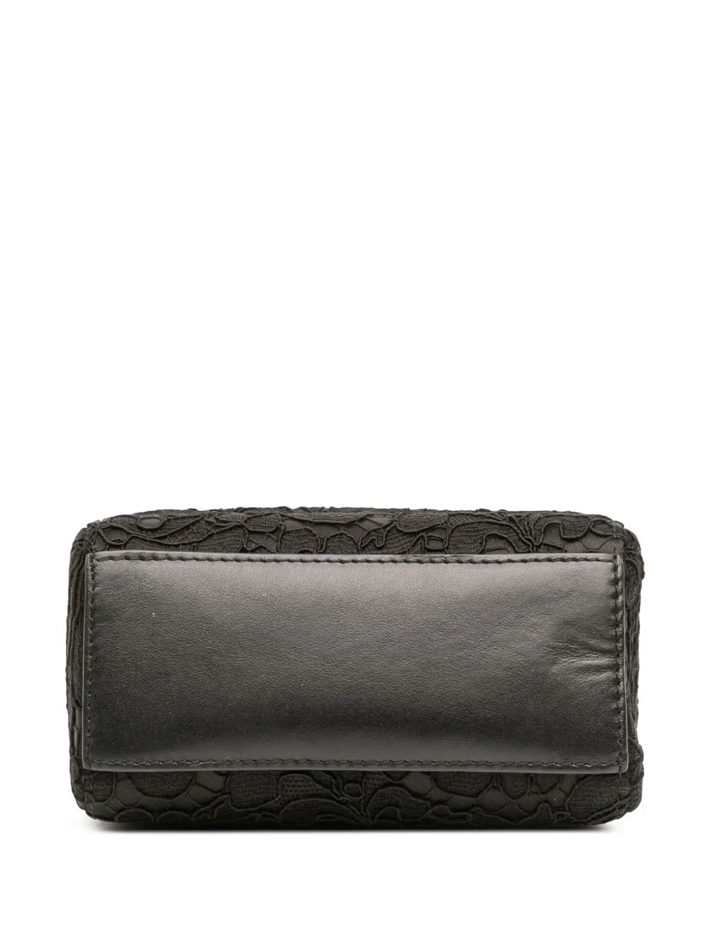 Pre-OwnedDolce & Gabbana Pre-Owned1990-2010 Silk and Lace Crystal Embellished DG Flap satchel