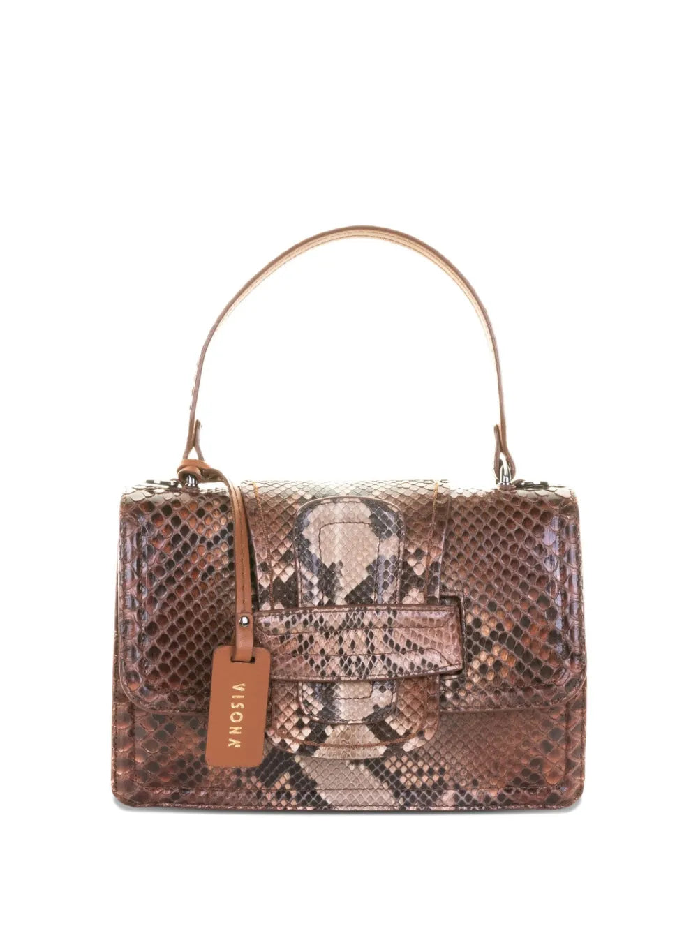 VISONA`leather clutch bag