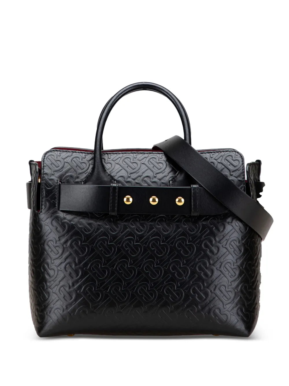 Pre-OwnedBurberry Pre-Owned2018-2025 Small TB Monogram Embossed Leather Belt Bag satchel