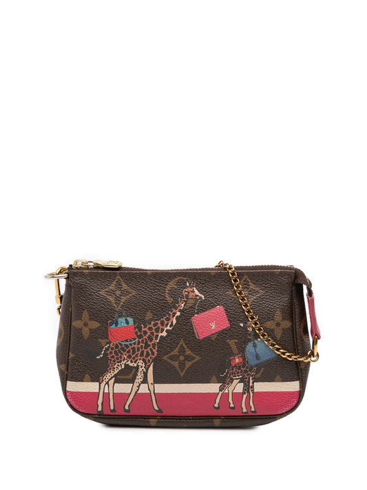 Pre-OwnedLouis Vuitton Pre-Owned2017 Monogram Giraffe Christmas Mini Pochette Accessoires handbag