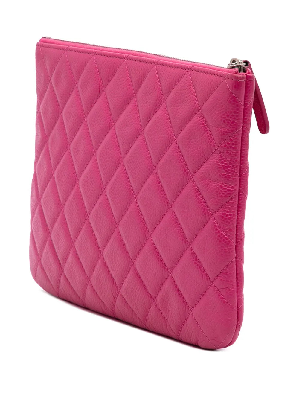 Pre-OwnedCHANEL Pre-Owned2014-2015 Small Quilted Caviar O Case clutch bag