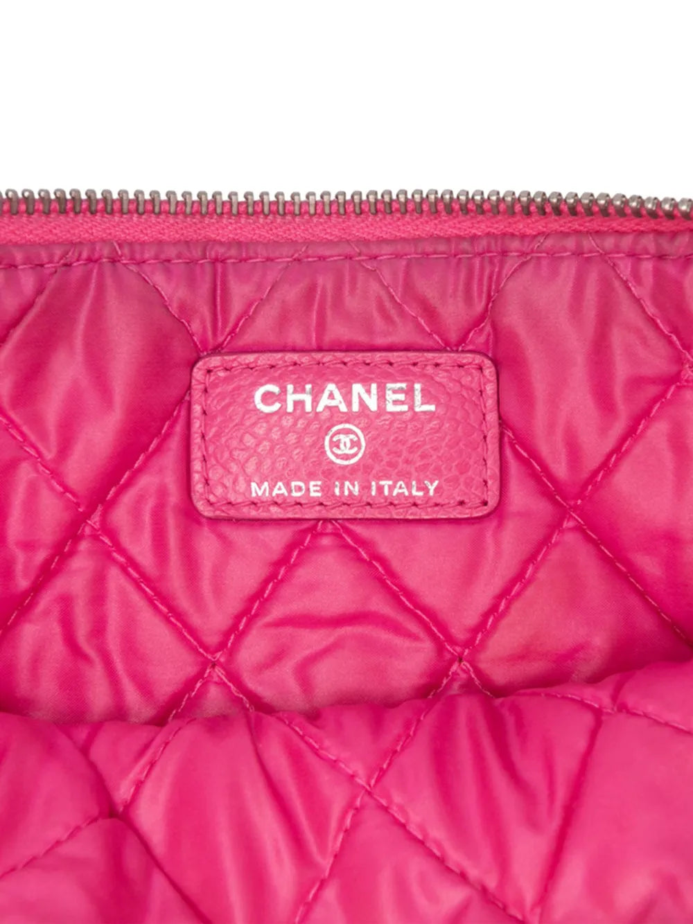 Pre-OwnedCHANEL Pre-Owned2014-2015 Small Quilted Caviar O Case clutch bag
